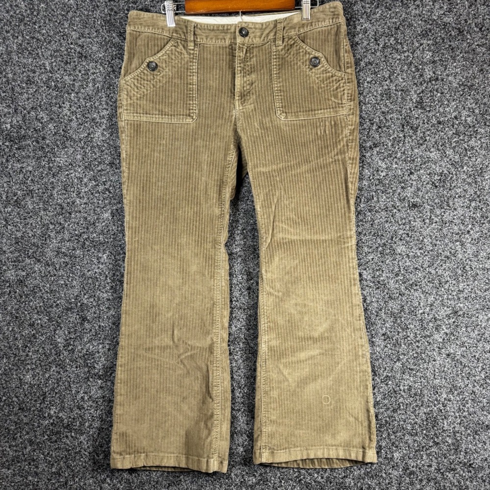 Banana Republic Womens Tan Corduroy Stretch Bootcut Pants Size 12 Khaki Brown